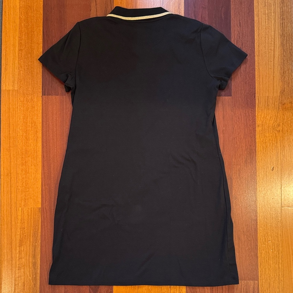Calvin Klein | Black Polo Dress w/ Gold Accents NOWT | Size XL - Picture 8 of 8
